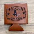 Texas Born & Bread Patch Leather Koozie - Lyla's: Clothing & Gifts - Online and Rockwall Texas Boutique