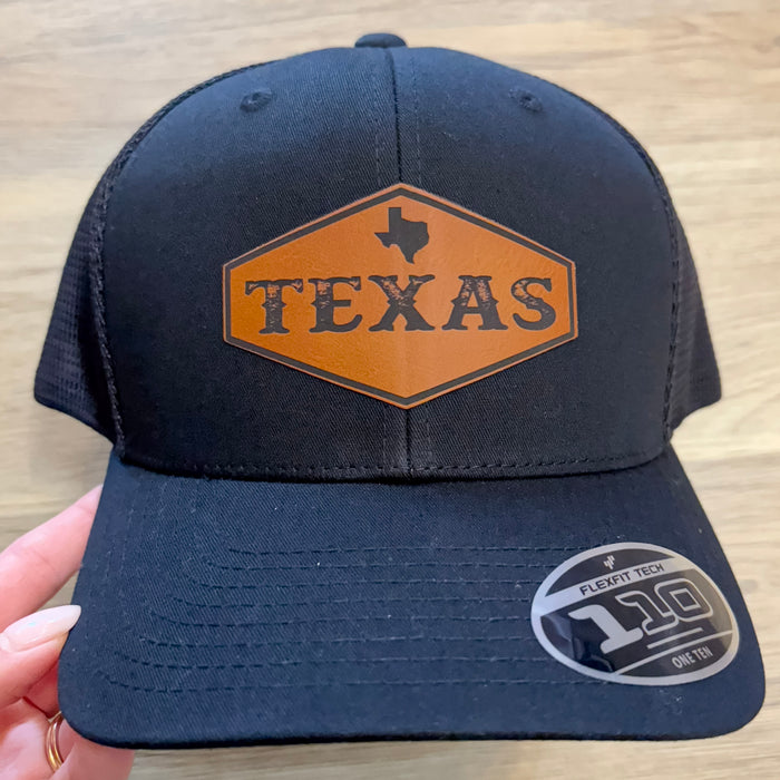 Texas Hexagon Leather Patch Black Hat - Lyla's: Clothing & Gifts - Online and Rockwall Texas Boutique