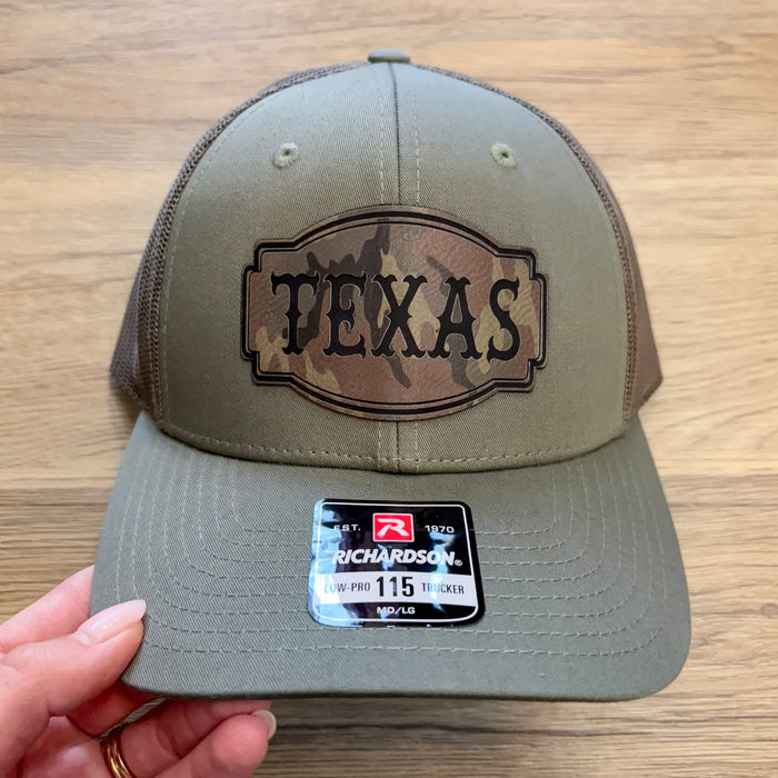 Texas Leather Patch Camo Hat - Lyla's: Clothing & Gifts - Online and Rockwall Texas Boutique