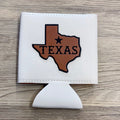 Texas Star White Leather Koozie - Lyla's: Clothing & Gifts - Online and Rockwall Texas Boutique