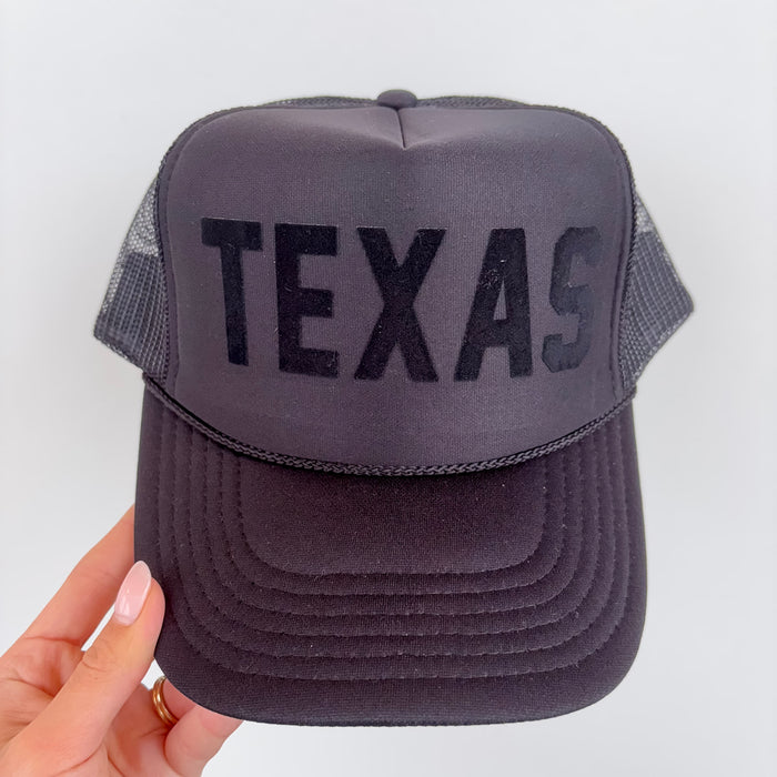Texas Trucker Black Hat - Lyla's: Clothing & Gifts - Online and Rockwall Texas Boutique