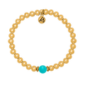 The Cape Bracelet - Gold Filled with Aqua Amazonite Ball