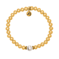 The Cape Bracelet - Gold Filled with Pearl Ball