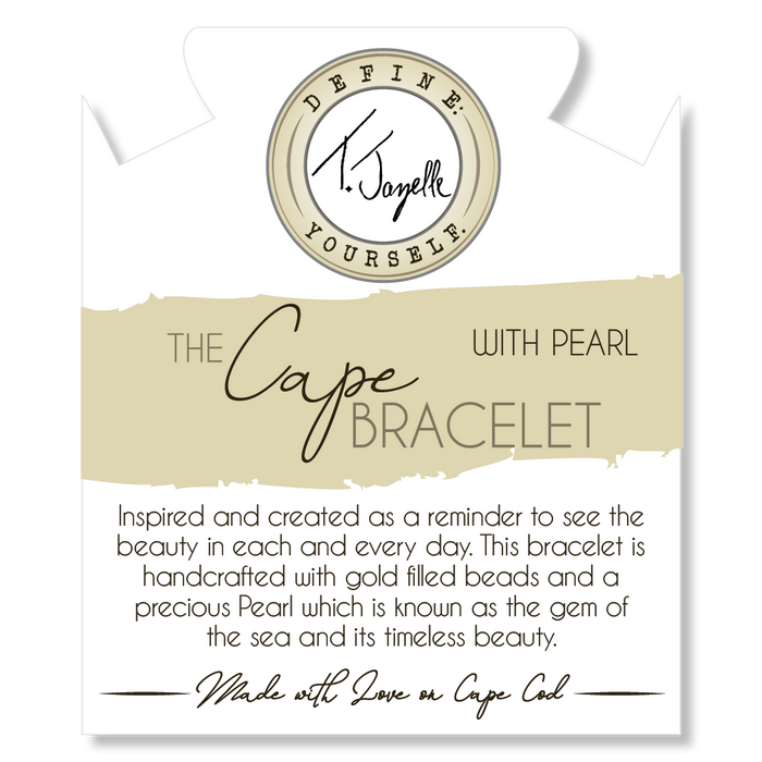 The Cape Bracelet - Gold Filled with Pearl Ball