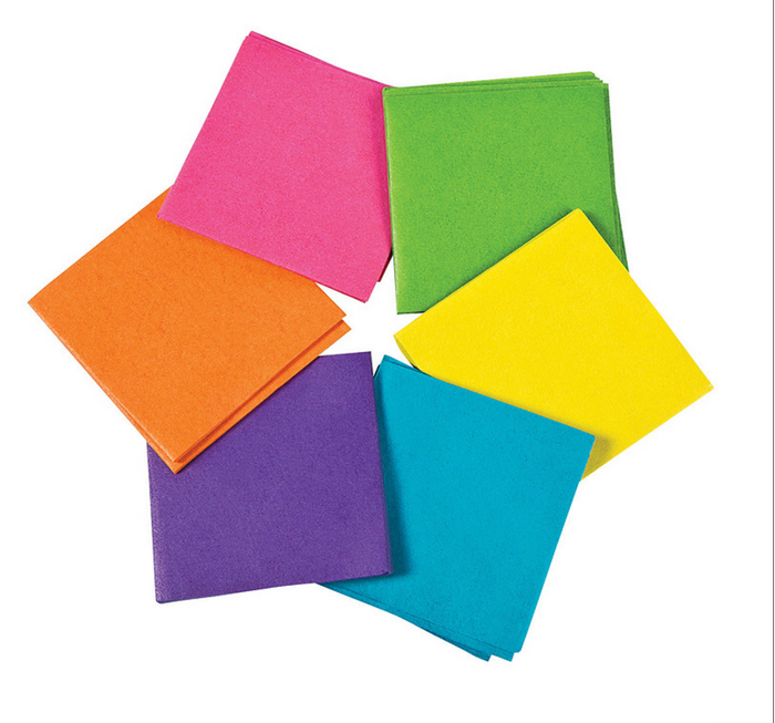 TISSUE PAPER SQUARES 1.5"  NEON COLORS  Approx. 5000 Pack - Creative Kids