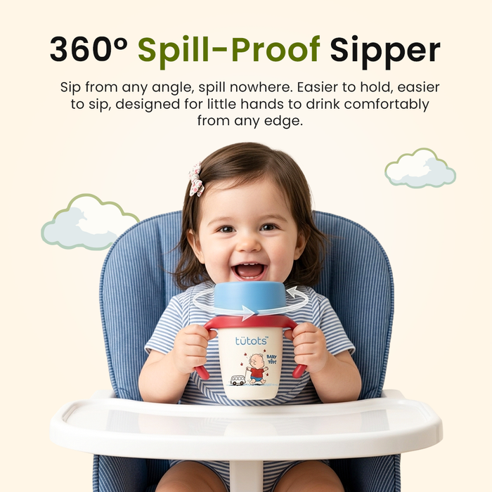 tutots 360 Orbit Sipper Cup with Handles| Made from Premium Silicone