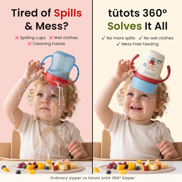 tutots 360 Orbit Sipper Cup with Handles| Made from Premium Silicone