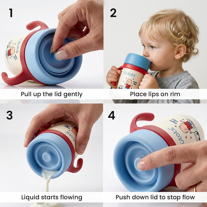 tutots 360 Orbit Sipper Cup with Handles| Made from Premium Silicone