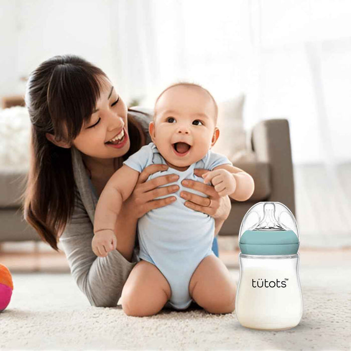 tutots Baby Feeding Bottle, Anti-Colic, BPA-Free, Natural Teat with Comfort Petals - Tutots