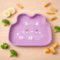 tutots Silicone Feeding Plate Rabbit Shaped with Suction for babies & kids