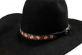 Twister Hatband Floral Tooling Black and Brown