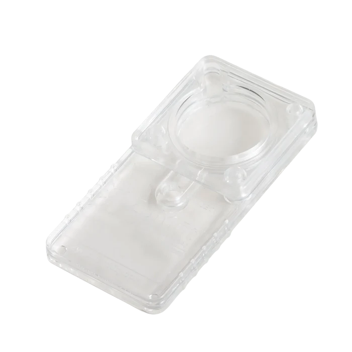 VetMotl Sperm Separation Device,"Clear rectangular plastic device with circular chamber"