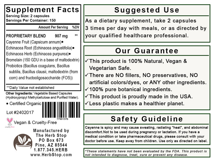 Viral Defense Capsules Label - Back
