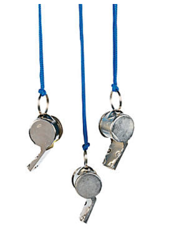 WHISTLE: METAL W/ BLUE STRING 12PCS - Creative Kids