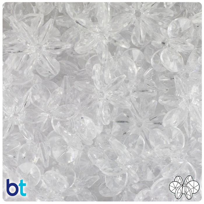Wholesale Case 18mm SunBurst Plastic Beads - Transparent