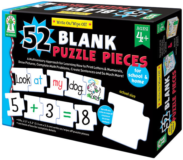 WIPE AWAY BLANK PUZZLE PIECES