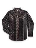 Women's Ely Walker Black Wallpaper Floral Print Western Snap Shirt