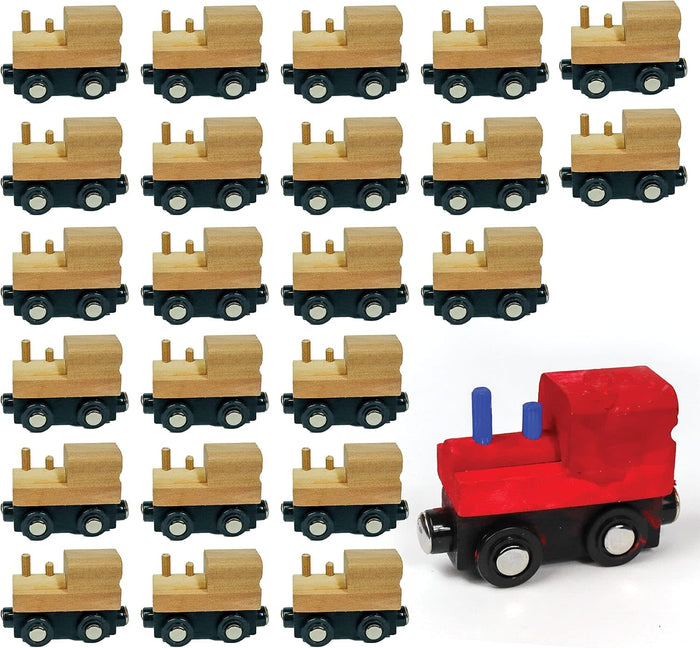 WOOD MAGNETIC TRAIN SET - 24 PACK - Creative Kids
