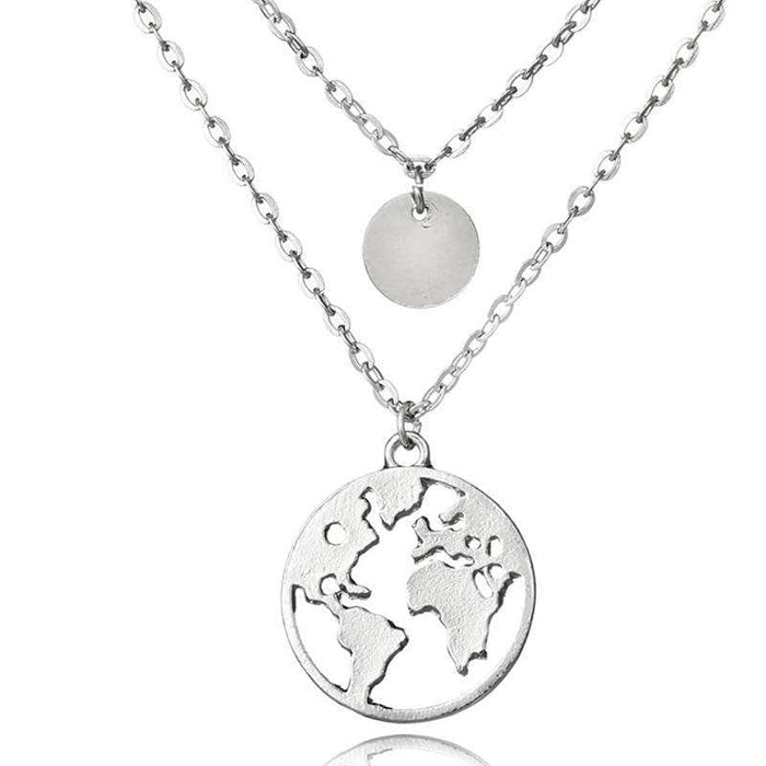 World Map Necklace - Jafsale.com