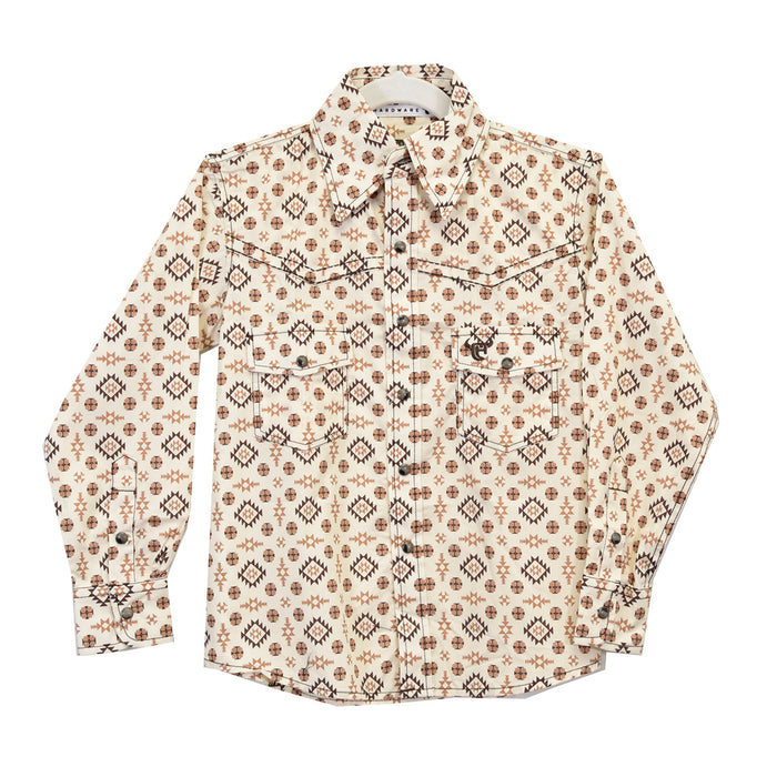 Youth Distressed Aztec Long Sleeve